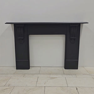 Monumental Antique Victorian Slate Fireplace Surround With Corbels | The Architectural Forum