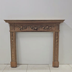 Antique Deeply Carved Wooden Fireplace Surround | The Architectural Forum