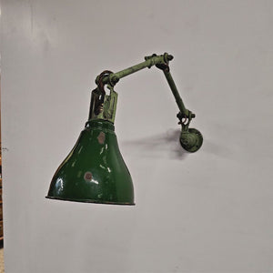 Vintage Industrial Dugdills Green Enamelled Light | The Architectural Forum