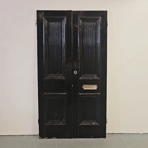Antique Reeded Victorian Double Front Door | The Architectural Forum