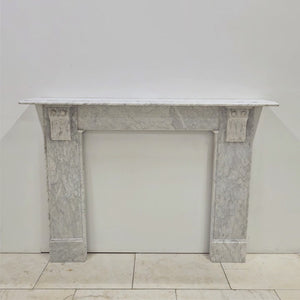 Antique Victorian Carrara Marble Fireplace Surround with Corbels | The Architectural Forum