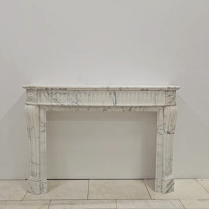 Antique 19th Century Arabescato Marble Louis XVI Style Fireplace Surround | The Architectural Forum