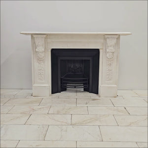 Imposing Victorian Statuary Marble Carved Corbel Chimneypiece | The Architectural Forum