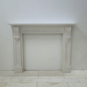 Reclaimed Statuary Marble Victorian Style Chimneypiece with Corbels | The Architectural Forum