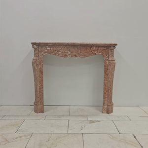 Antique French Style Louis Pompadour Rouge Marble Fireplace | The Architectural Forum