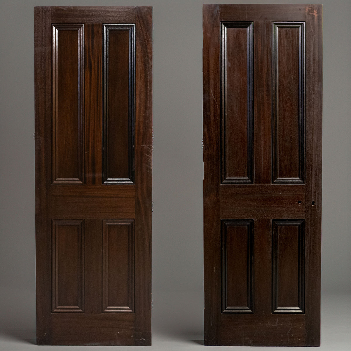 Reclaimed Solid Mahogany 4 Panel Door | The Architectural Forum