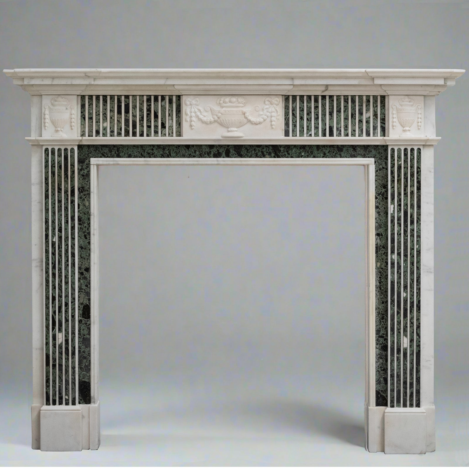 Reclaimed Georgian Style Statuary & Verde Marble Surround (Pair Available) | The Architectural Forum