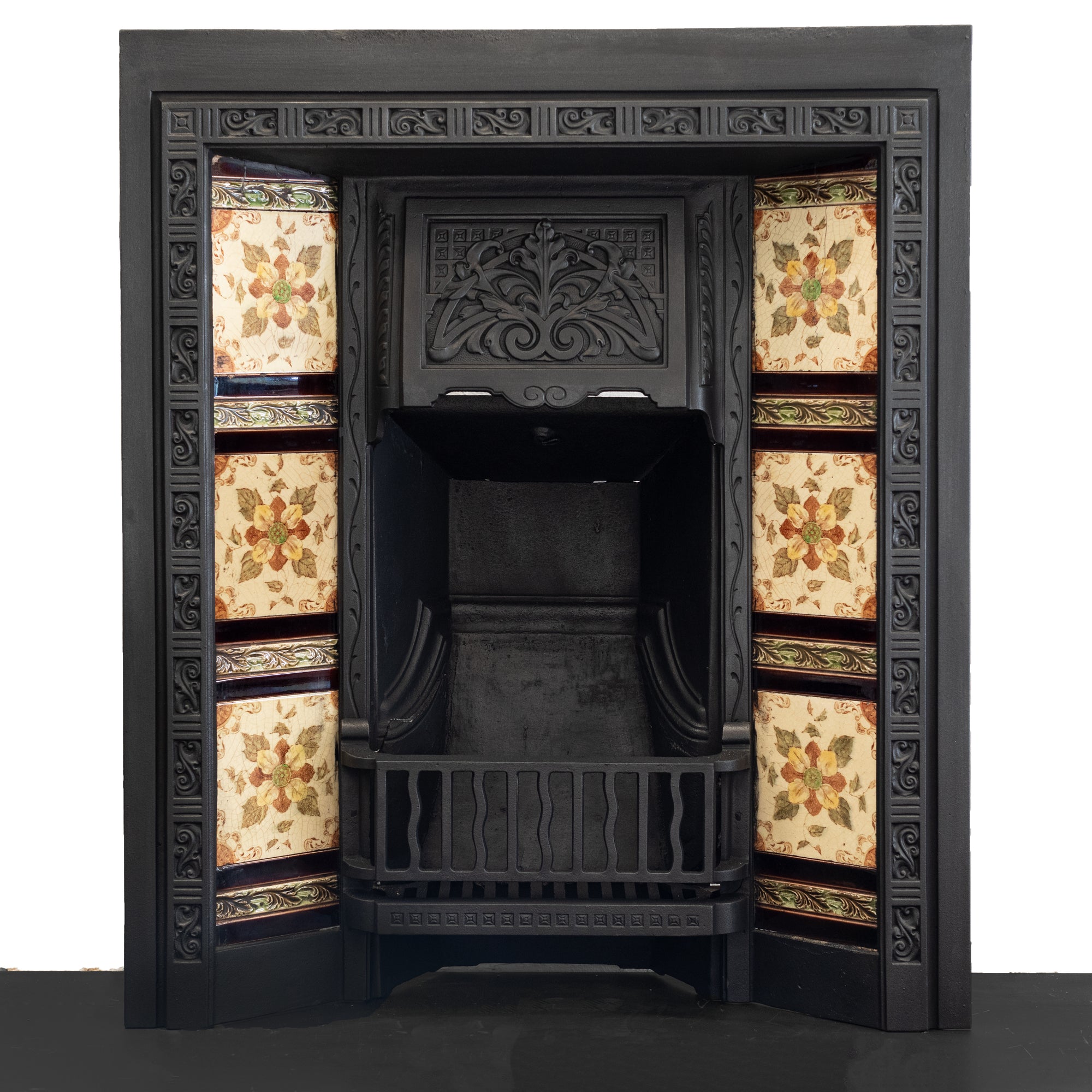 Antique Victorian Tiled Fireplace Insert | The Architectural Forum