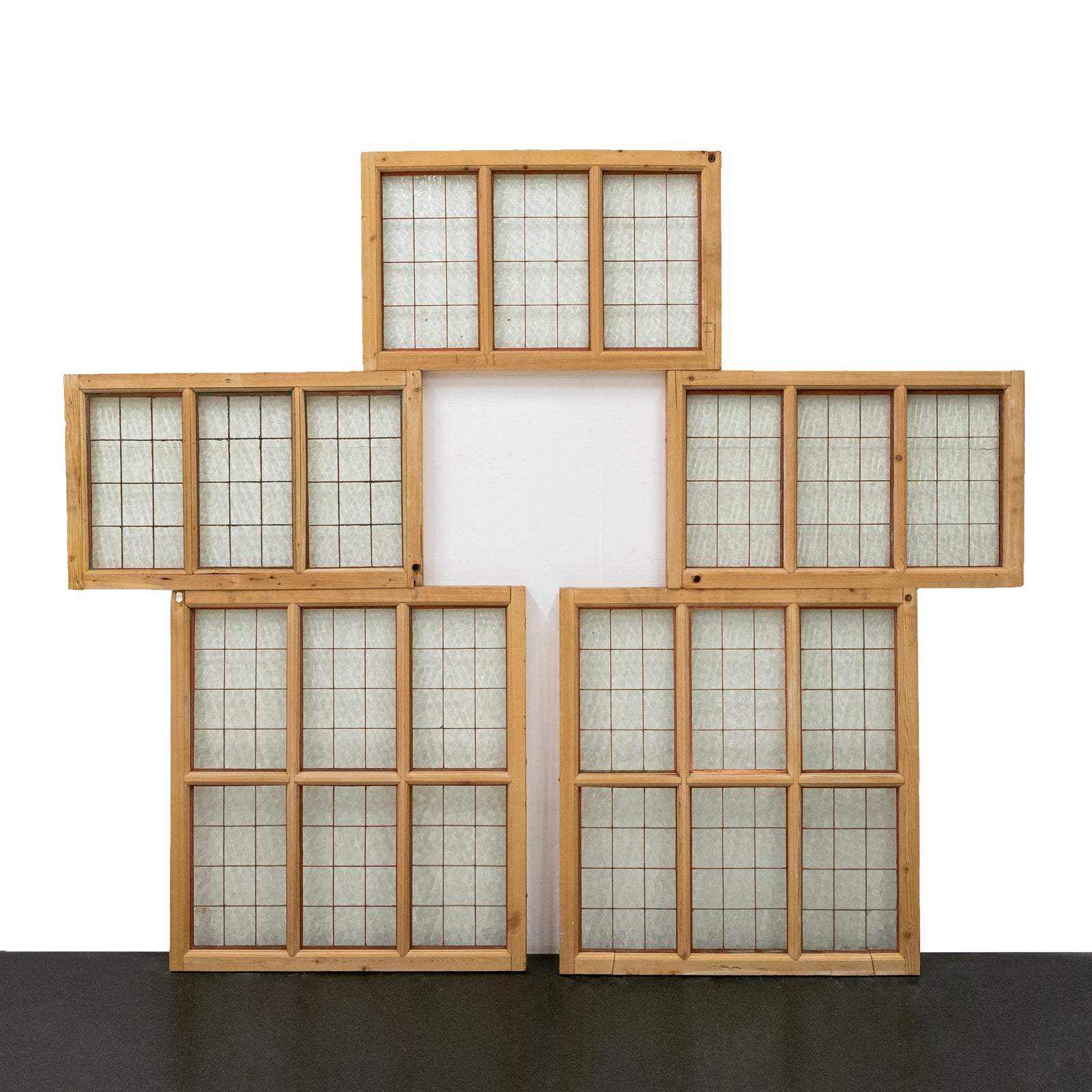 Antique Pine Framed Copperlight Window Panels | The Architectural Forum