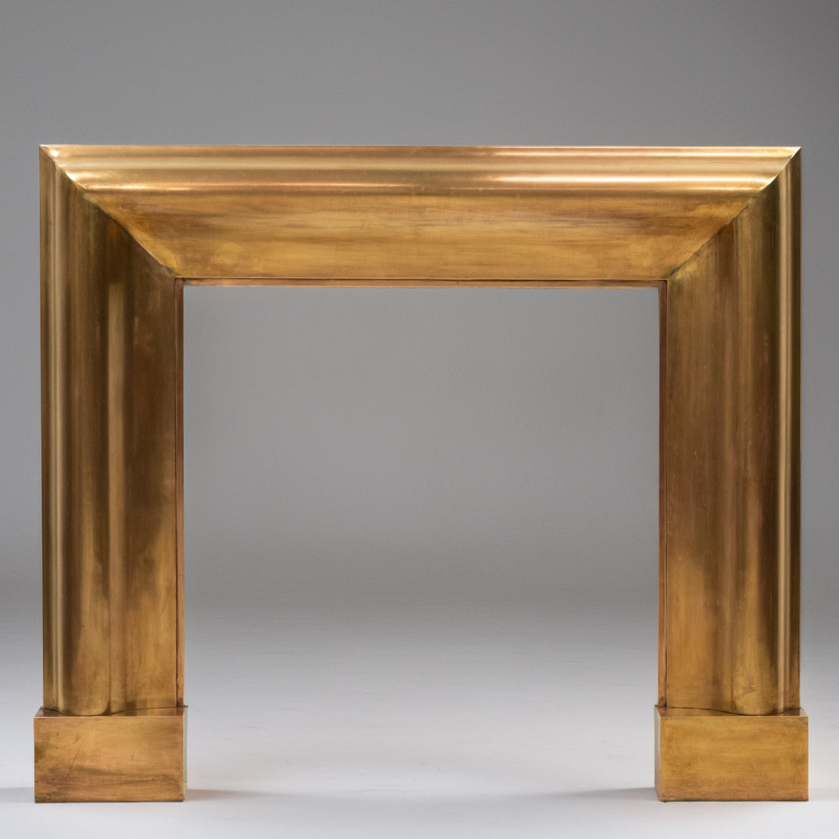Reclaimed Art Deco Style Brass Bolection Fireplace Surround | Mid Century