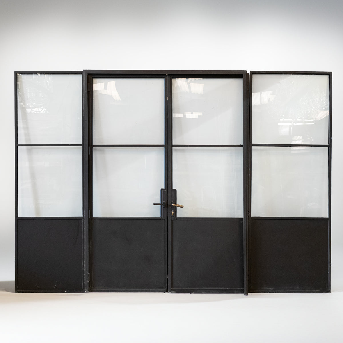 Original Crittall Double Doors with Side Panels and Frame
