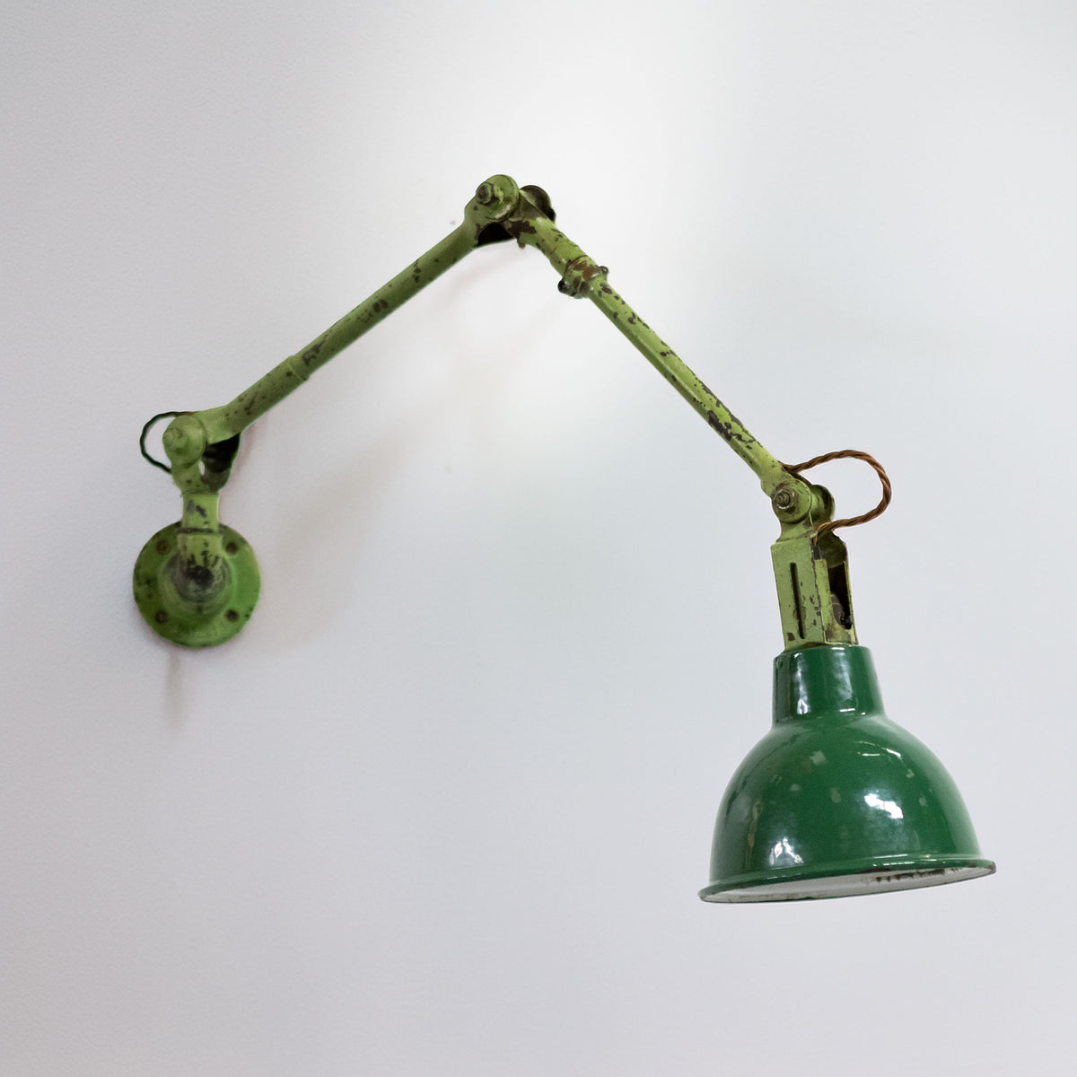 Vintage Industrial Dugdills Green Enamelled Light | The Architectural Forum