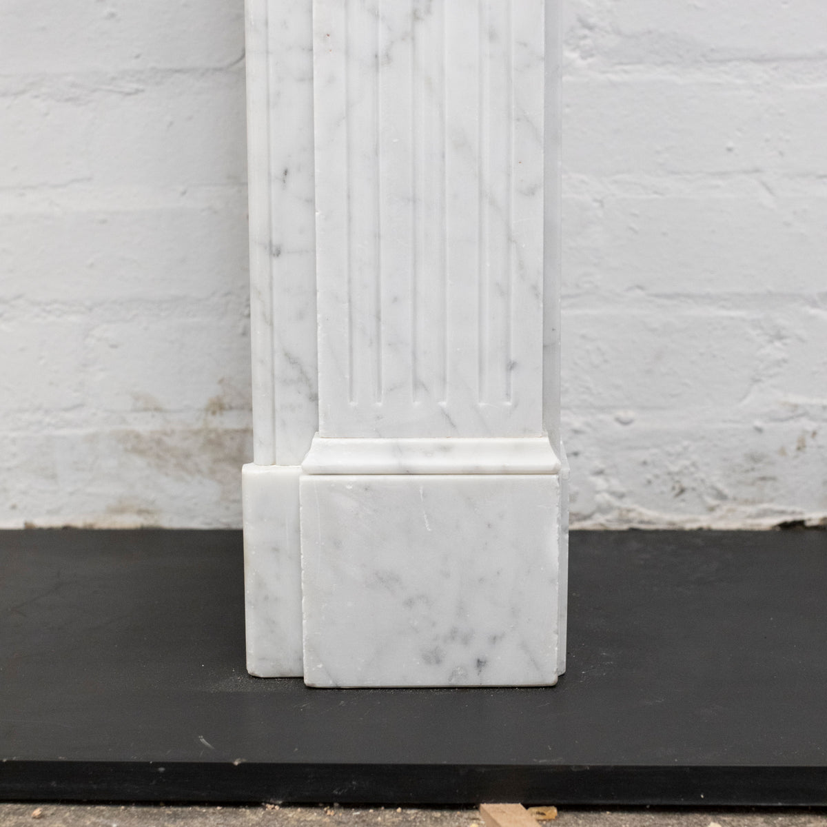 Reclaimed Louis XVI Style Carved Marble Fireplace in Carrara Marble | The Architectural Forum