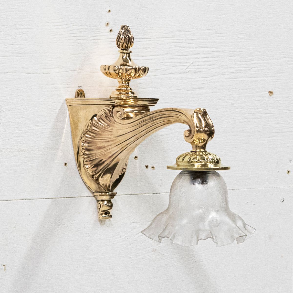 Pretty Pair of Mid-Century Rose Brass Wall Lights | The Architectural Forum