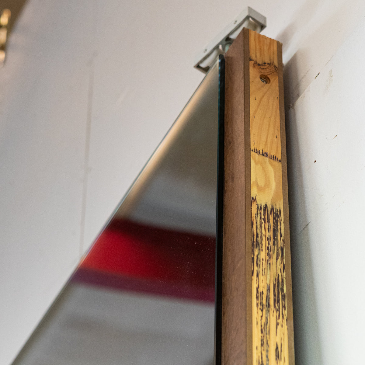 Large Bookmatched Walnut Mirrored Pocket Doors | The Architectural Forum