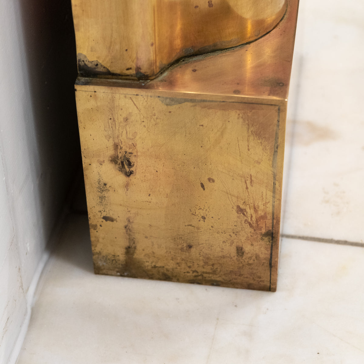 Reclaimed Art Deco Style Brass Bolection Fireplace Surround | Mid Century