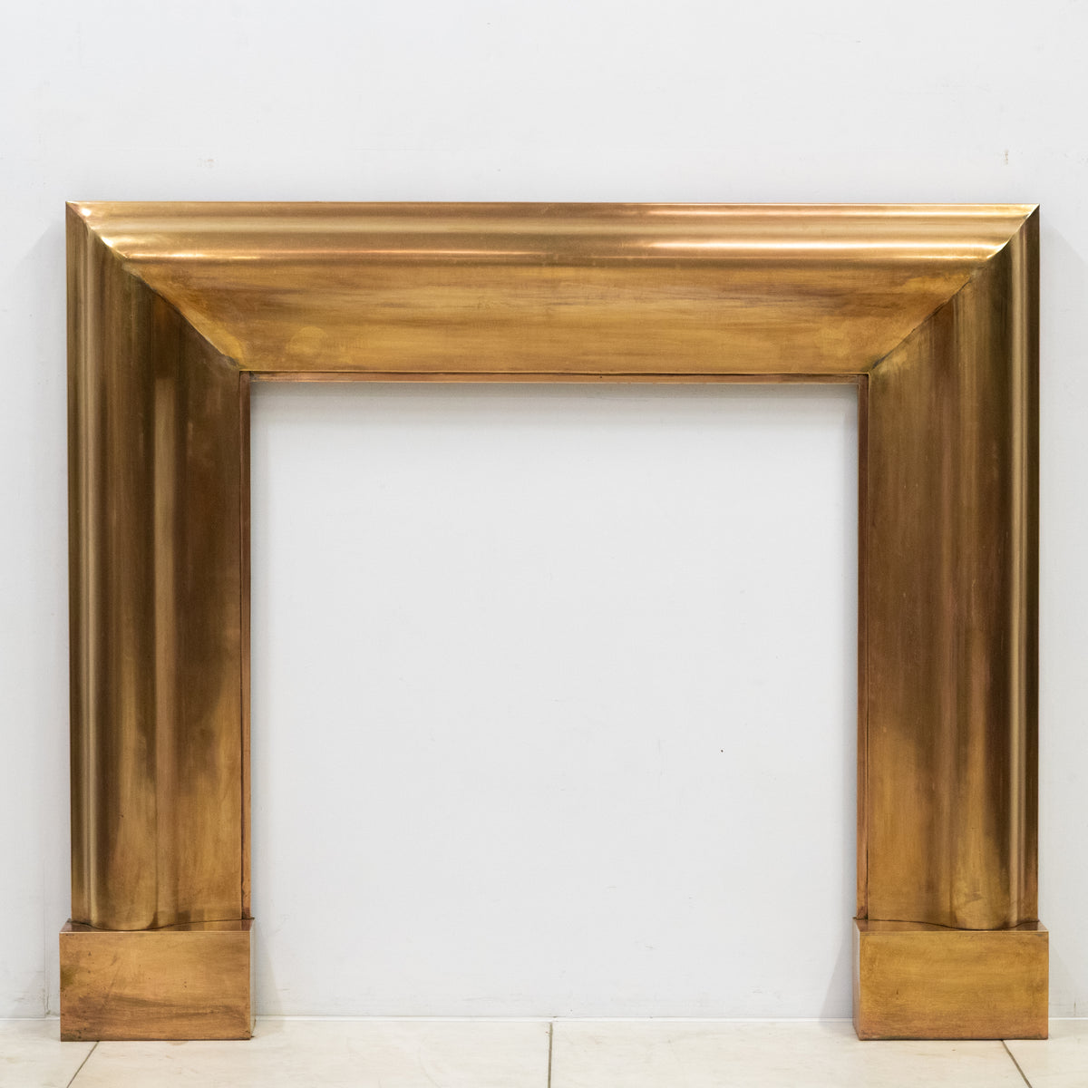 Reclaimed Art Deco Style Brass Bolection Fireplace Surround | Mid Century