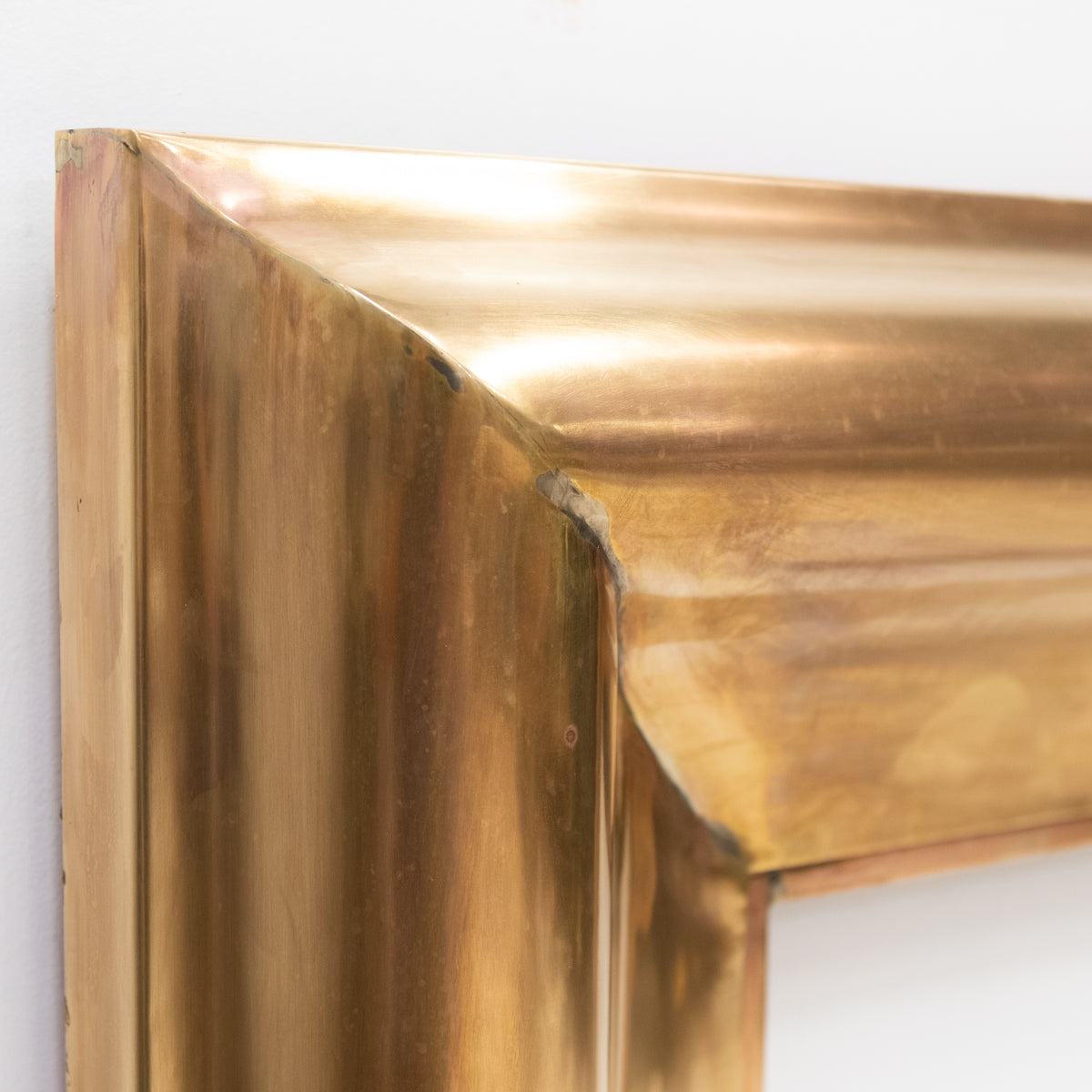Reclaimed Art Deco Style Brass Bolection Fireplace Surround | Mid Century