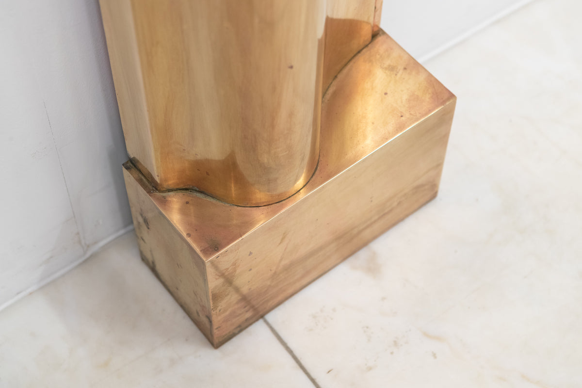 Reclaimed Art Deco Style Brass Bolection Fireplace Surround | Mid Century