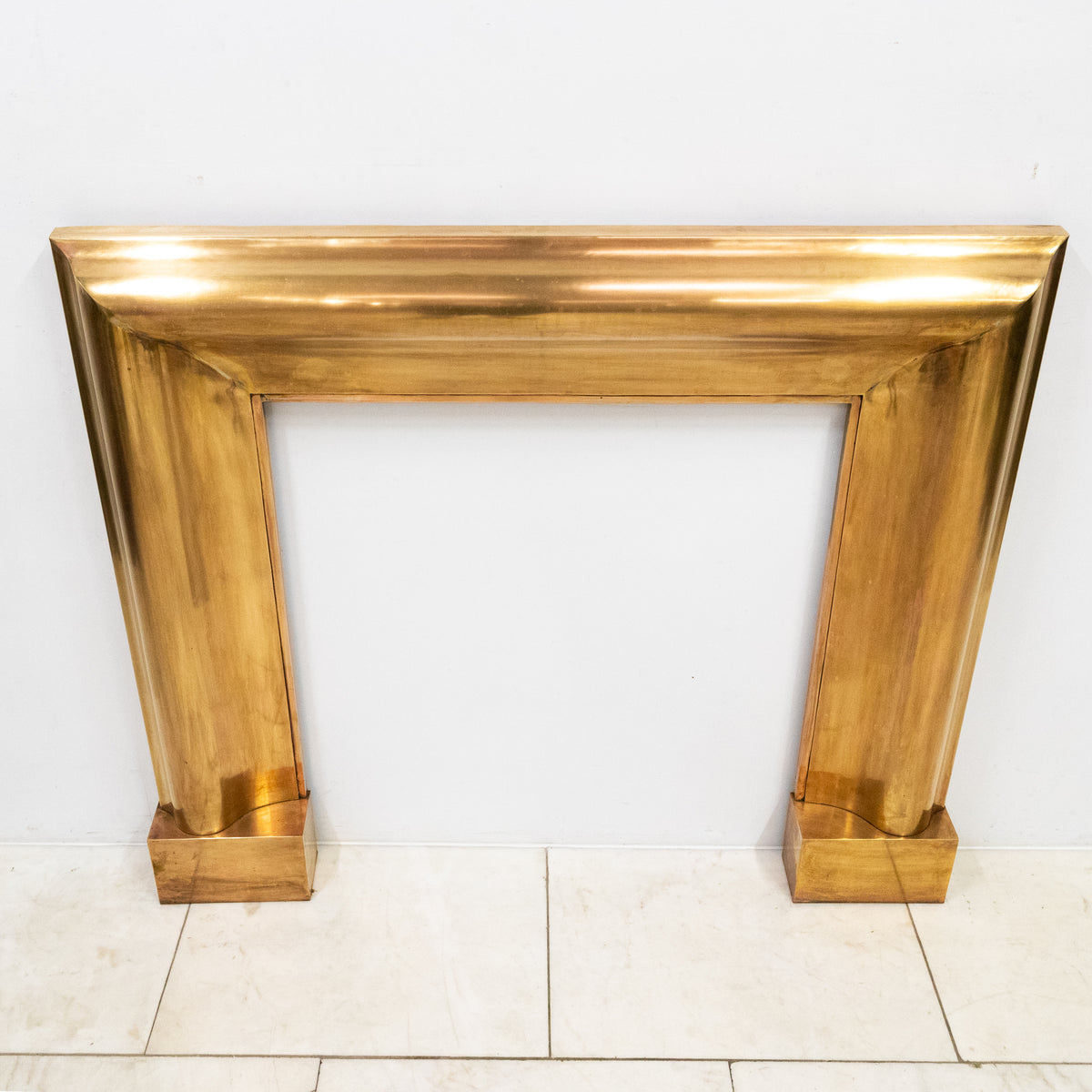 Reclaimed Art Deco Style Brass Bolection Fireplace Surround | Mid Century