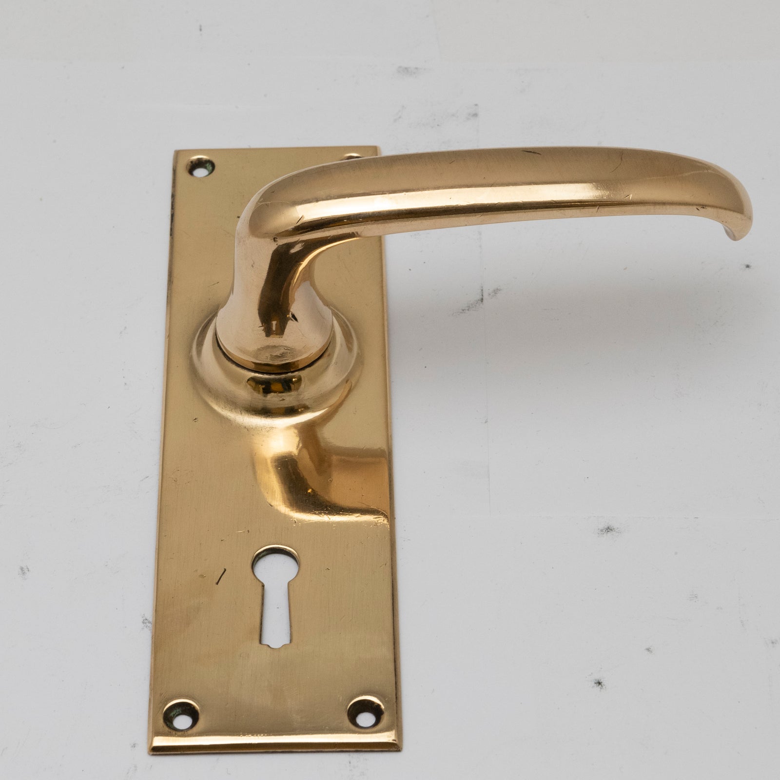 Reclaimed Polished Brass Lever Door Handles (45 Pairs Available) | The Architectural Forum