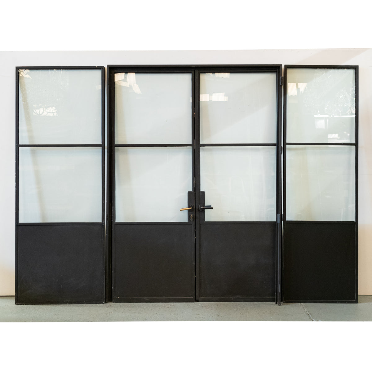 Original Crittall Double Doors with Side Panels and Frame
