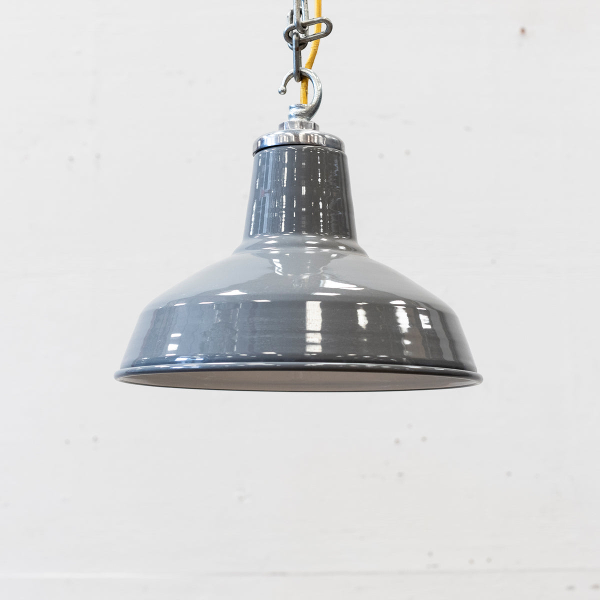 Reclaimed Vintage Grey Enamel Pendant Light | The Architectural Forum