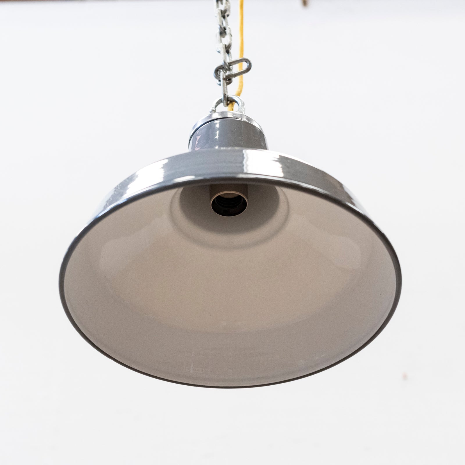 Reclaimed Vintage Grey Enamel Pendant Light | The Architectural Forum