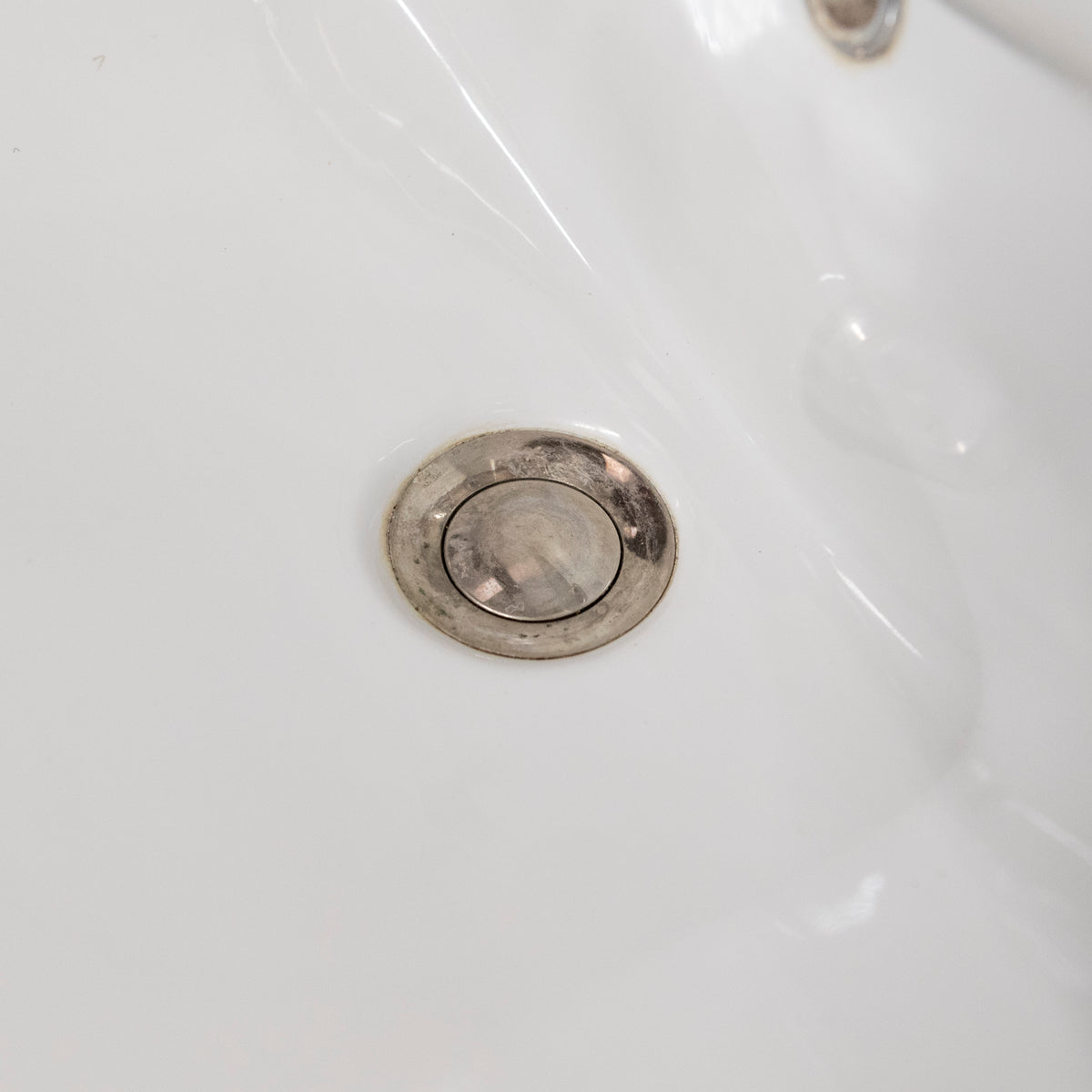 Large Art Deco Style Basin on Nickel Stand With Volevatch Taps