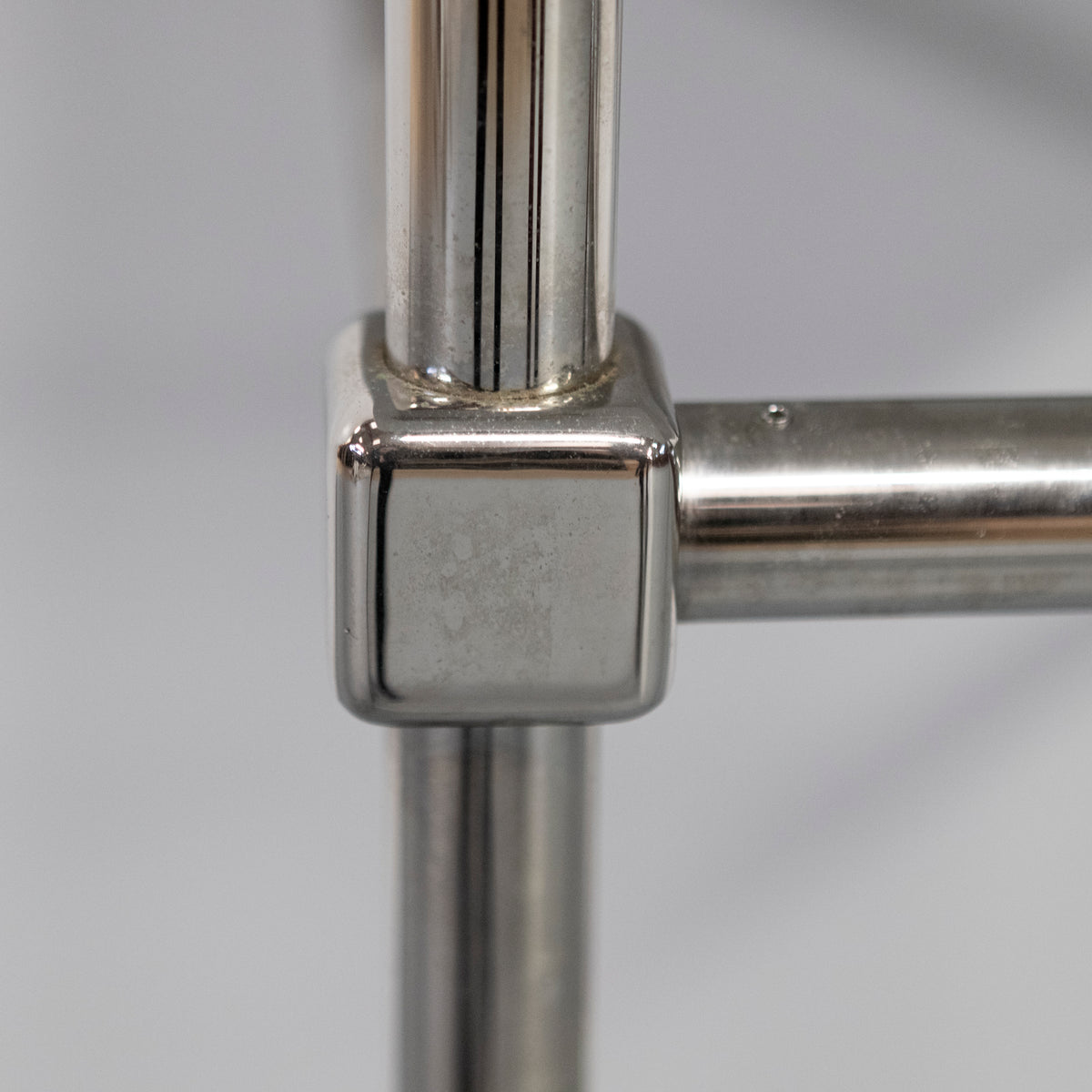 Large Art Deco Style Basin on Nickel Stand With Volevatch Taps