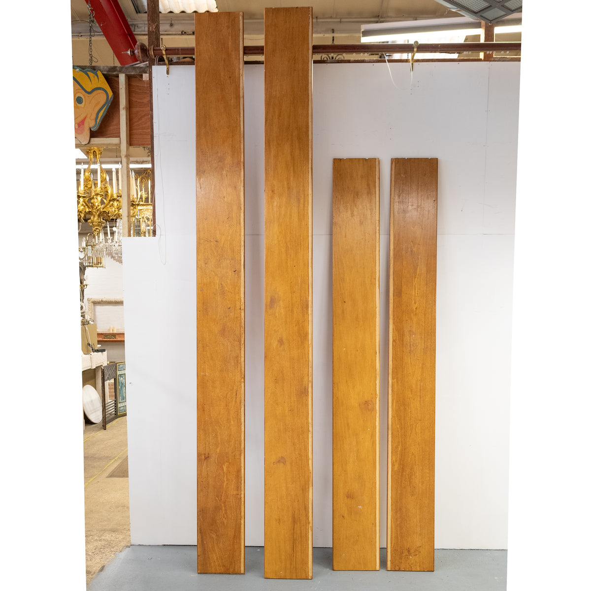 Reclaimed Antique Mahogany Shelving/Worktops 251cm - 402cm