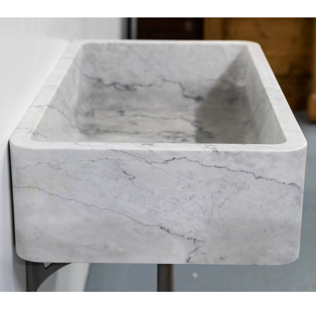 Large Reclaimed Marble Sink with Maxmatic Disposal Unit