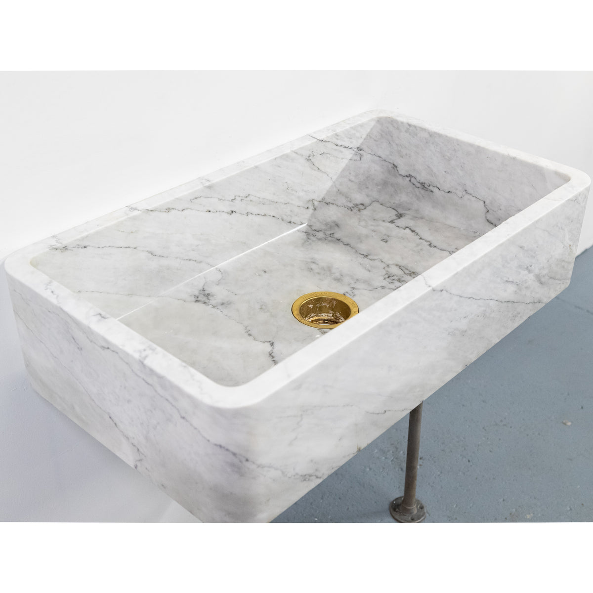 Large Reclaimed Marble Sink with Maxmatic Disposal Unit