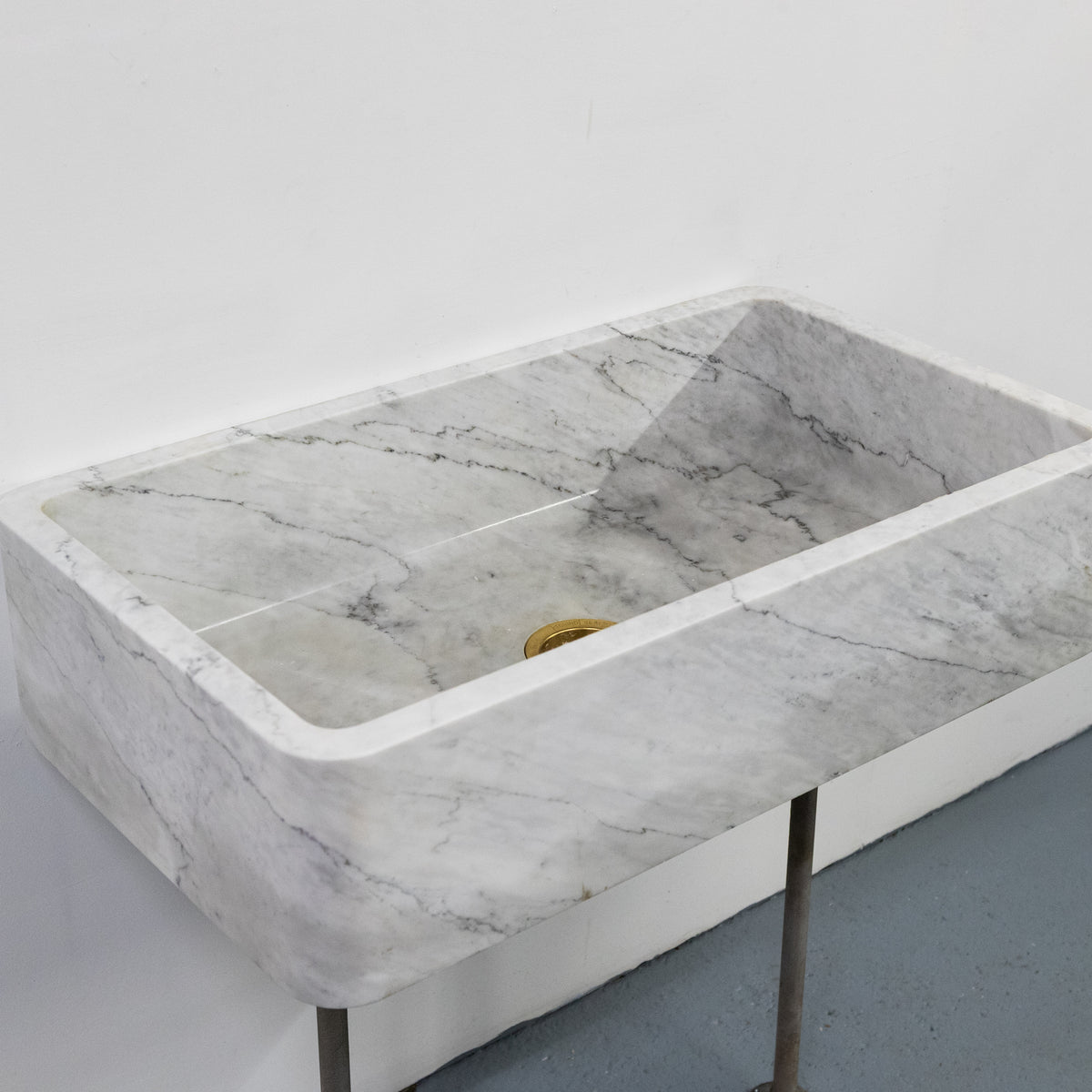 Large Reclaimed Marble Sink with Maxmatic Disposal Unit