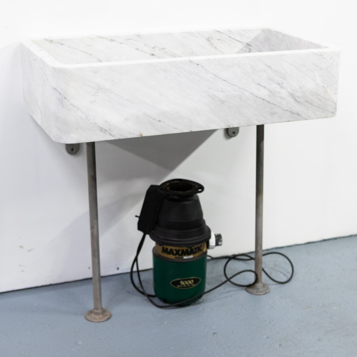 Large Reclaimed Marble Sink with Maxmatic Disposal Unit