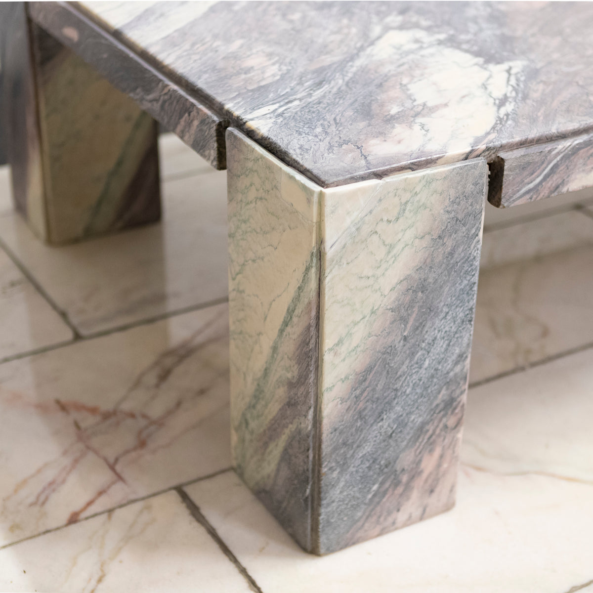 Reclaimed Mid Century Marble Coffee Table | The Architectural Forum