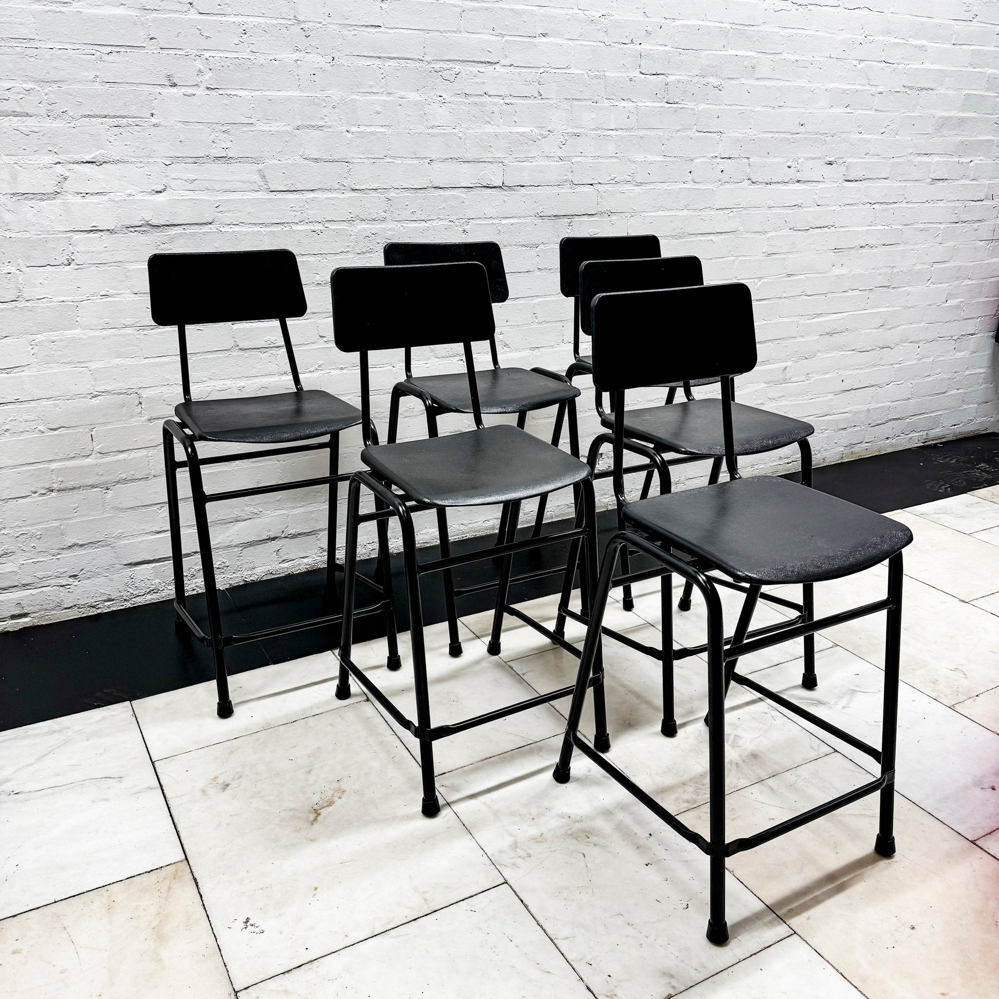 Structural Steel Stool Reclaimed Mid Century Tubular Steel Stools (>50 available) - The ...