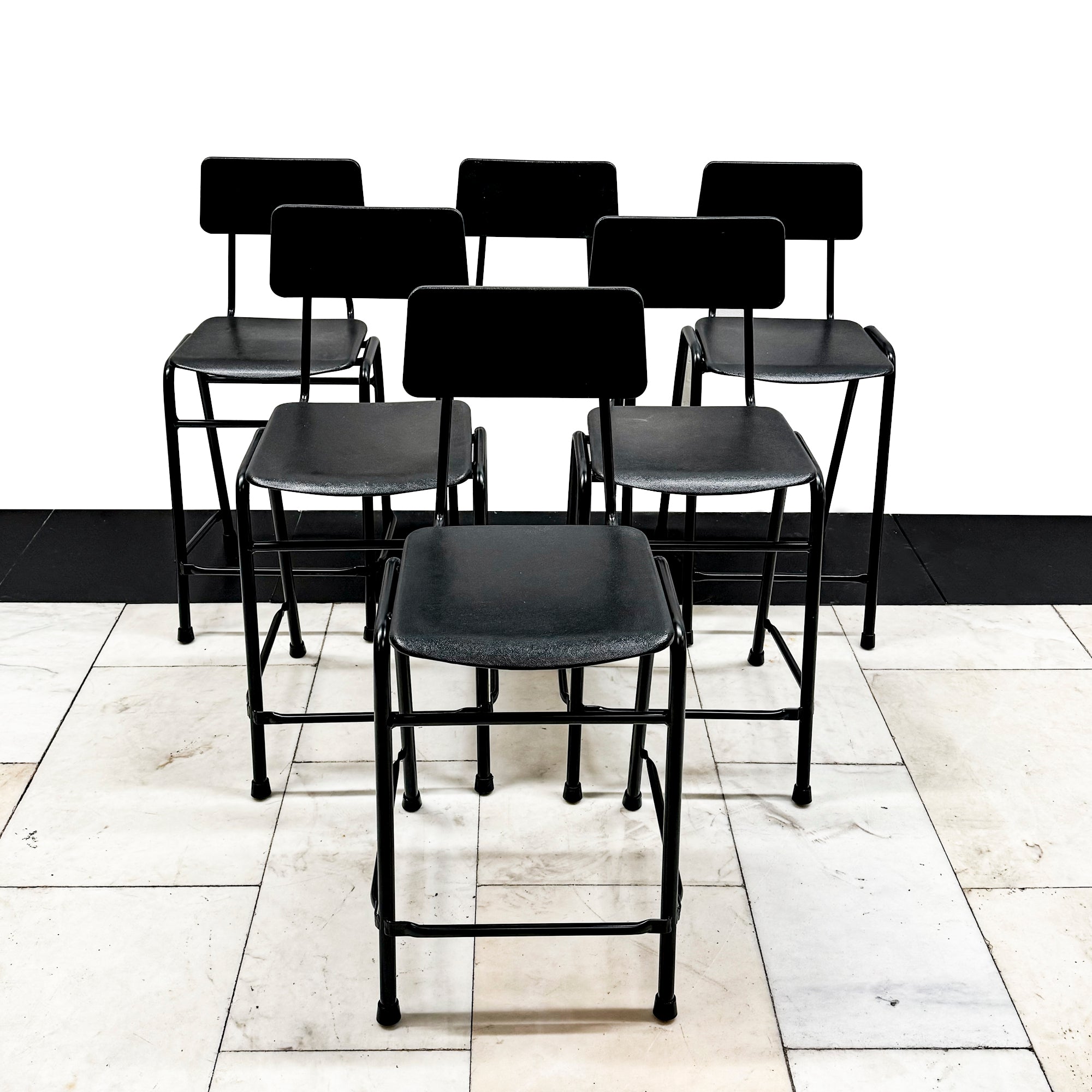 Structural Steel Stool Reclaimed Mid Century Tubular Steel Stools (>50 available) - The ...