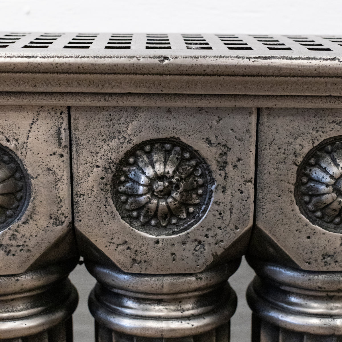 Rare Antique Art Nouveau Polished Cast Iron Radiator | 9 Available | The Architectural Forum