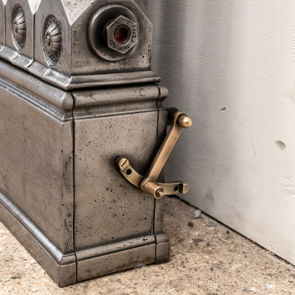 Rare Antique Art Nouveau Polished Cast Iron Radiator | 9 Available | The Architectural Forum
