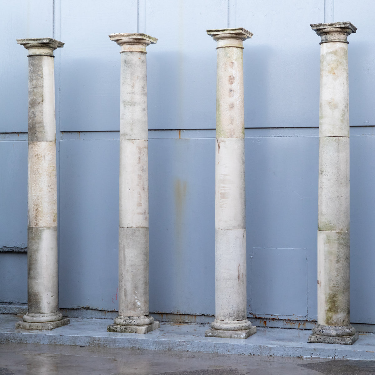 Set of 10 Early 20th Century Portland Stone Columns 3.2m