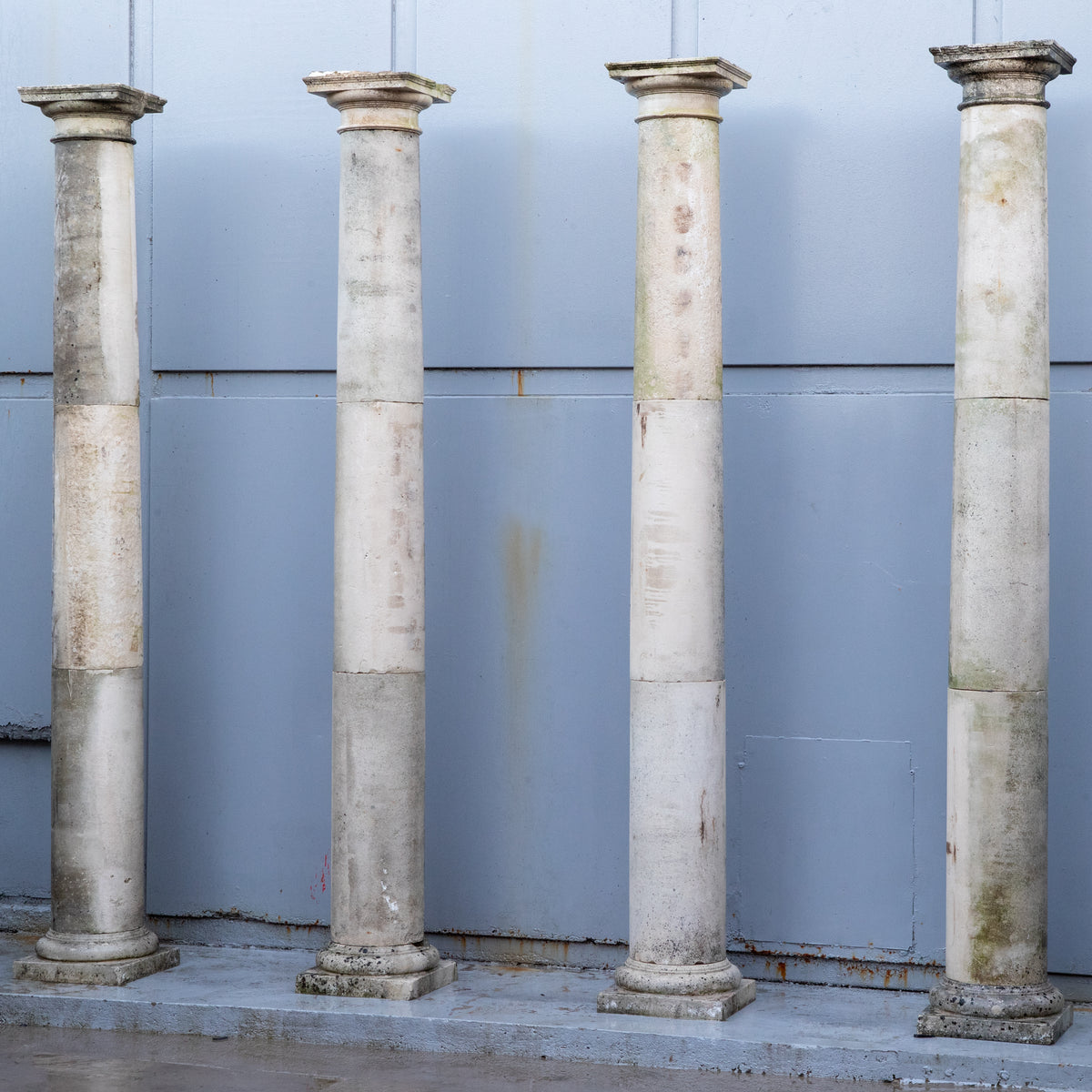 Set of 10 Early 20th Century Portland Stone Columns 3.2m