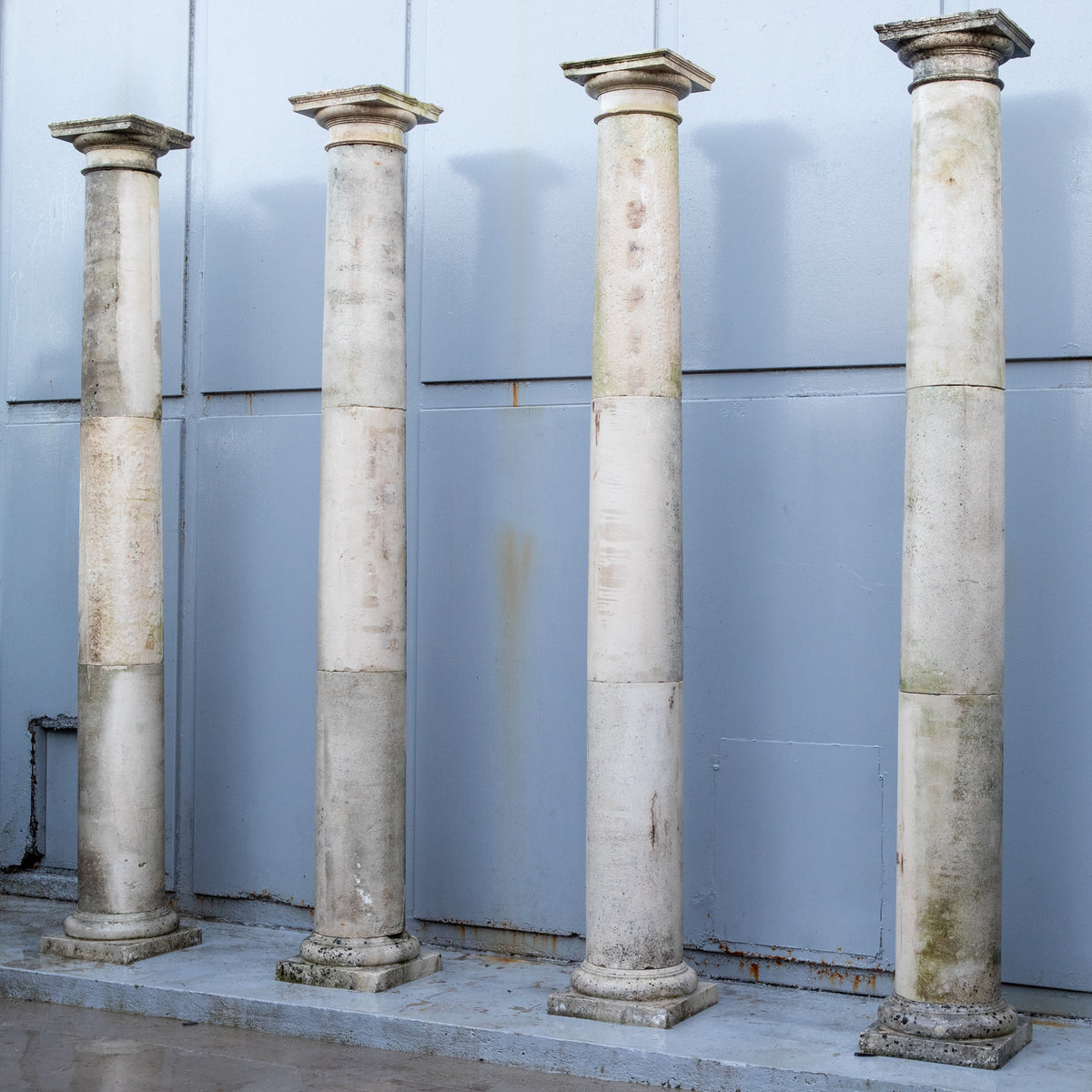Set of 10 Early 20th Century Portland Stone Columns 3.2m