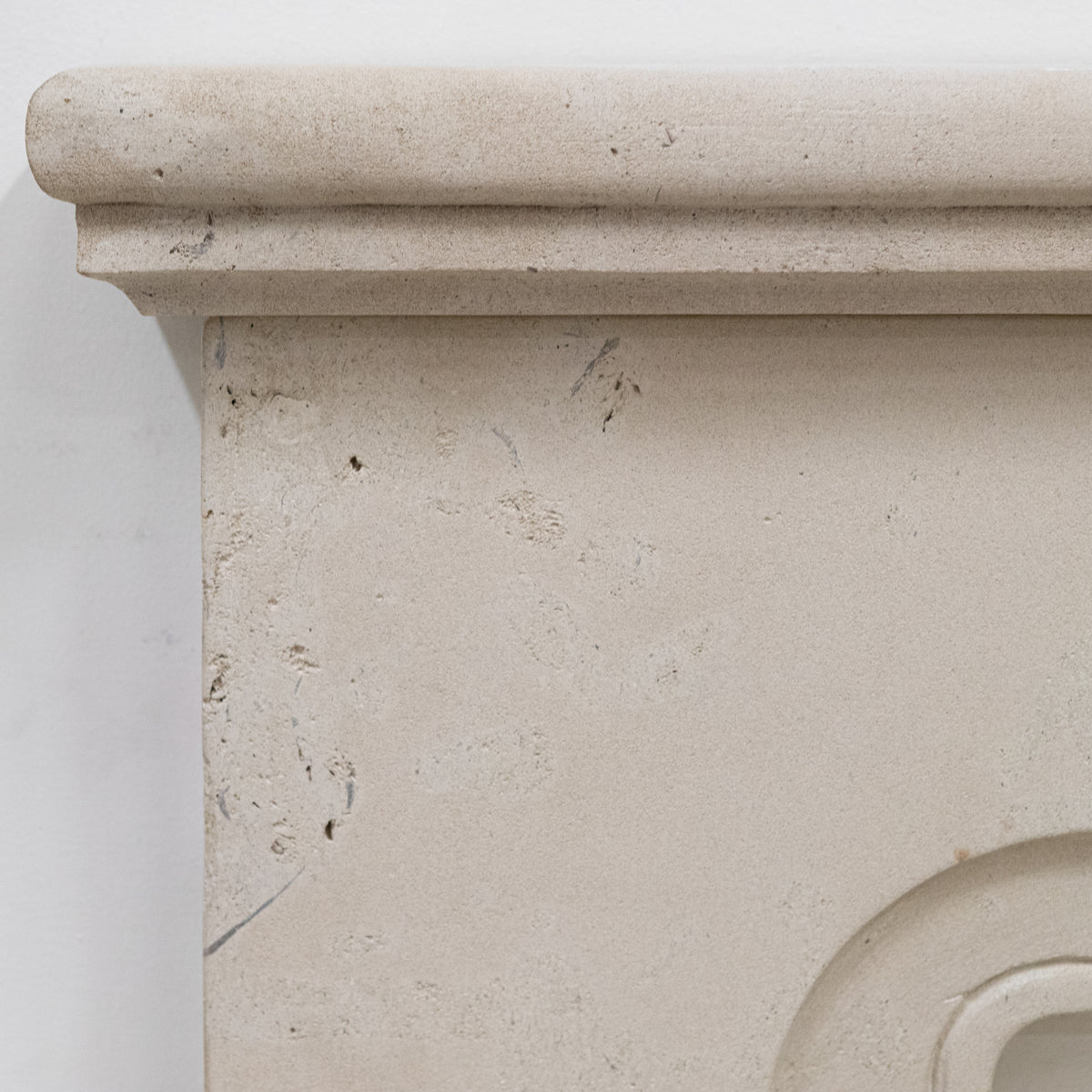 Reclaimed Portland Stone Queen Anne Style Fireplace Surround