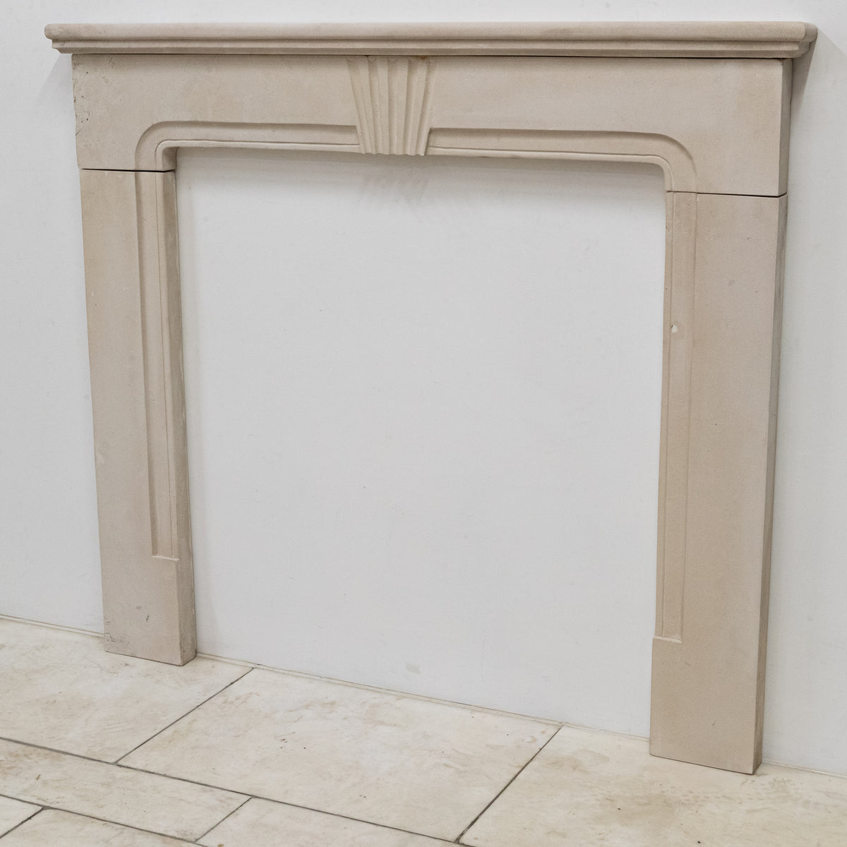 Reclaimed Portland Stone Queen Anne Style Fireplace Surround