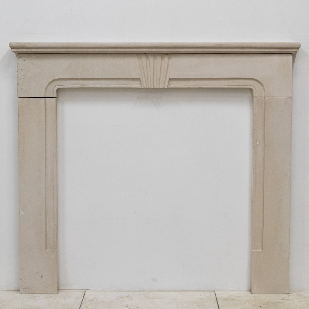 Reclaimed Portland Stone Queen Anne Style Fireplace Surround