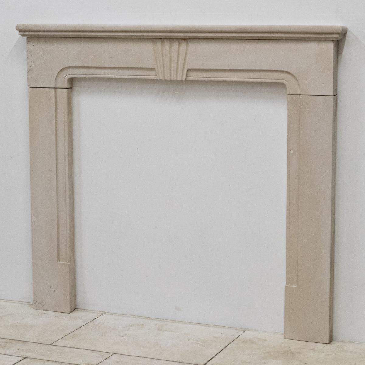 Reclaimed Portland Stone Queen Anne Style Fireplace Surround