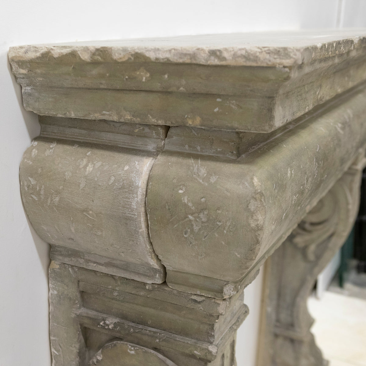 Ornate Carved Antique Stone Fireplace Surroud | The Architectural Forum