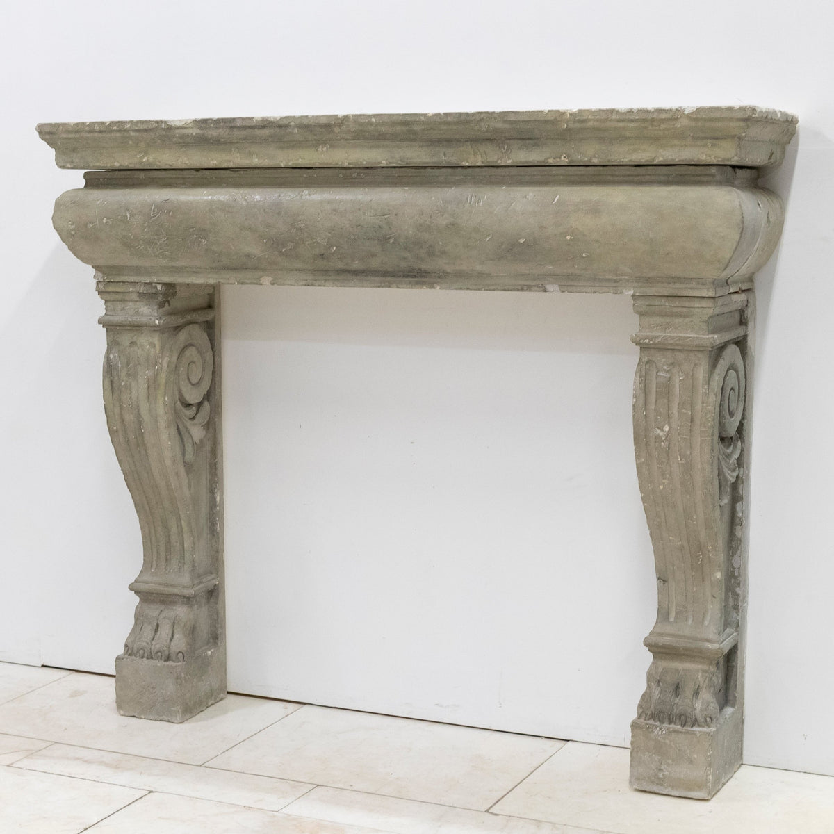 Ornate Carved Antique Stone Fireplace Surroud | The Architectural Forum