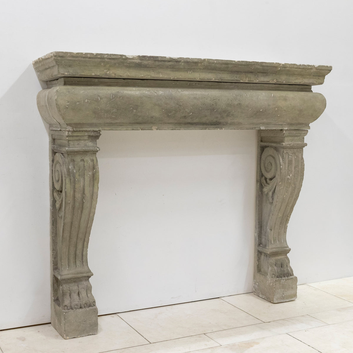 Ornate Carved Antique Stone Fireplace Surroud | The Architectural Forum